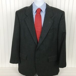 JoS. A. Bank Charcoal Herringbone Blazer 44R MINT!